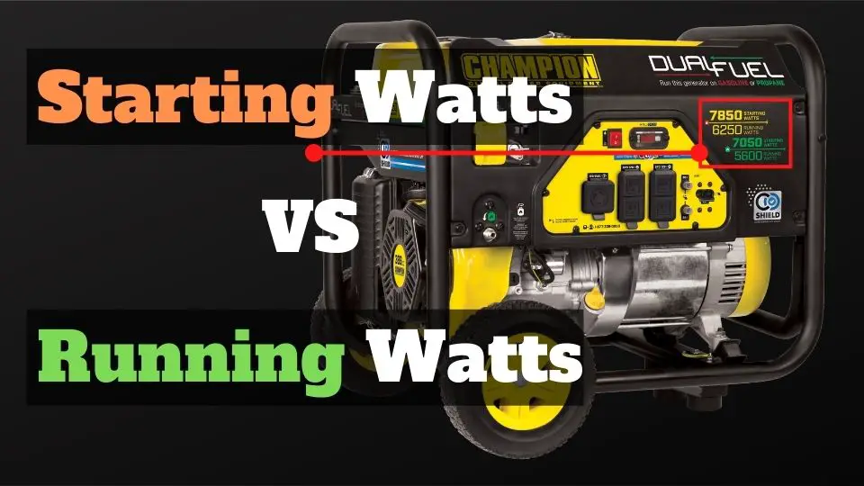 Starting Watts vs Running Watts