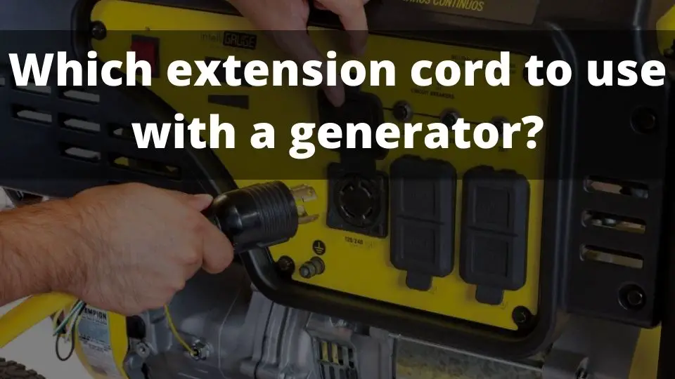 extension cord with generator